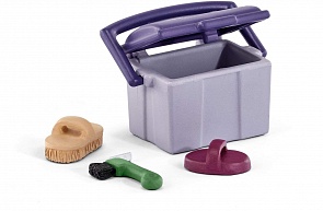 Набор для ухода за животными, с щетками и ящиком (Schleich, 42283k)